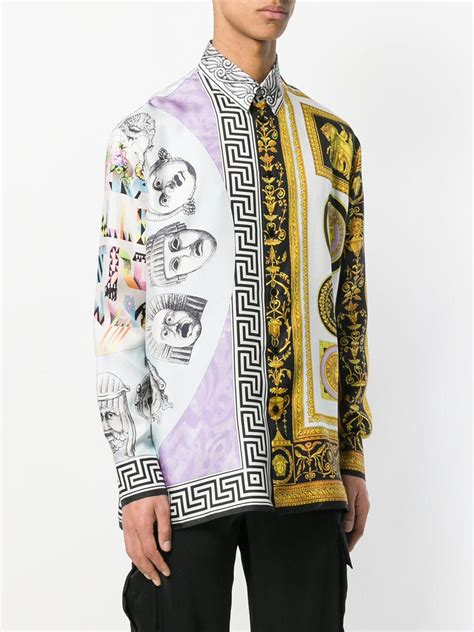 versace shirts first copy|versace print shirt men.